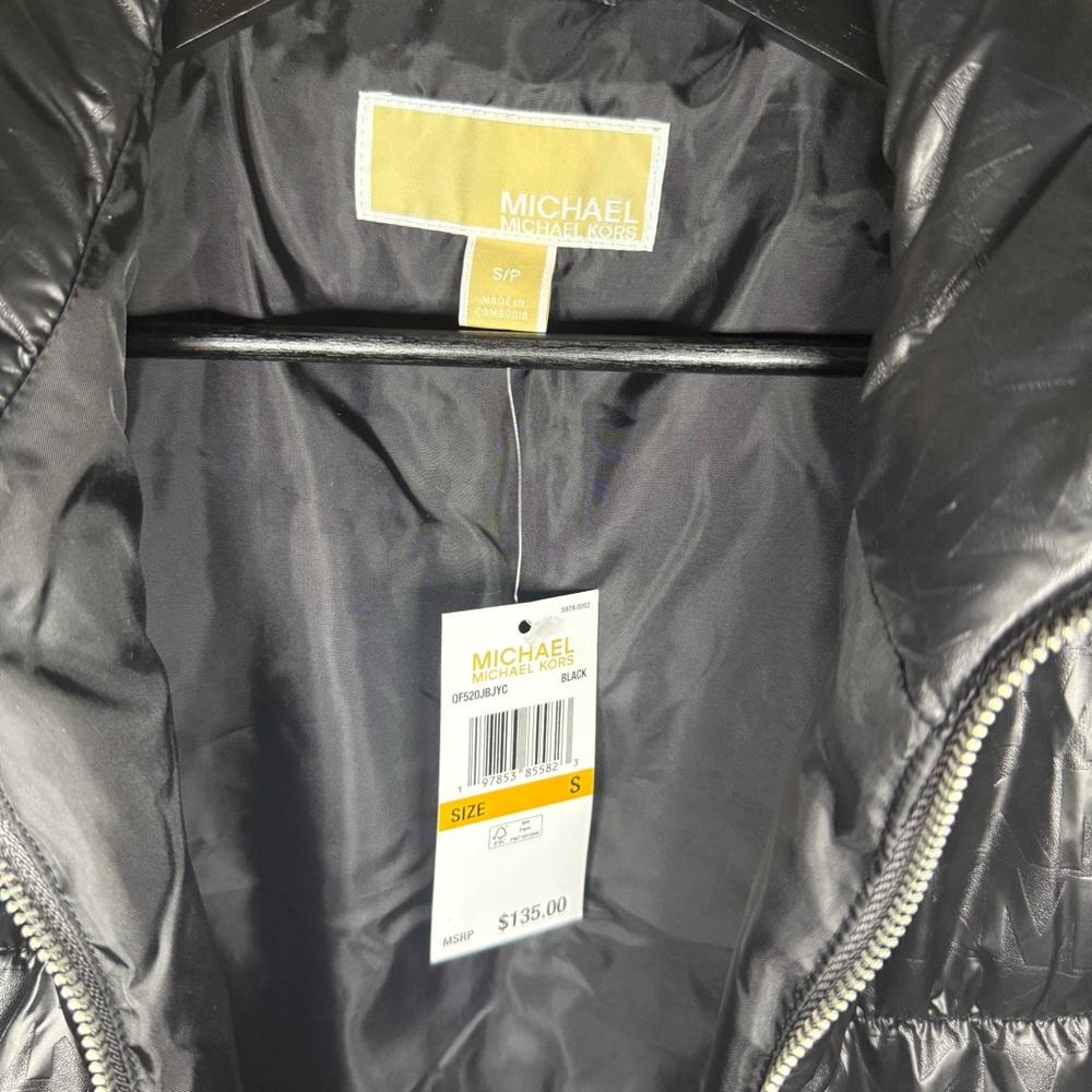 Michael Kors Charcoal Puffer Vest - Picture 5 of 9